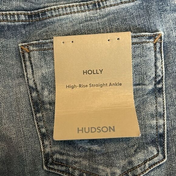 NEW HUDSON denim jeans 24 Holly high rise straight ankle - Picture 4 of 6